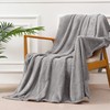 Yebeda Cuddly Waffle Blanket, 130 x 170 cm, Light Grey,