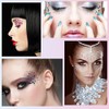 2310 Stück Glitzersteine Gesicht Selbstklebend, 14 Blätter Glitzersteine Selbstklebend Gesicht