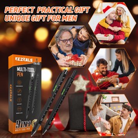 KEZKALS Gifts for Men, 2pack-9 in 1 Multi Tool Pen Set, Valentines Gifts for him/her, Gadgets for Mens Gifts for Dad, Presents for Men, Father's Day Gifts, Gifts for Men Who Have Everything