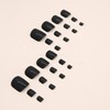 Black Press on Toe Nails Pure Black Color Fake Toe