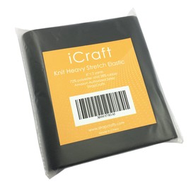 Strapcrafts 6-Inch Wide by 2-Yard Black Heavy Stretch Knit Elastic 74060