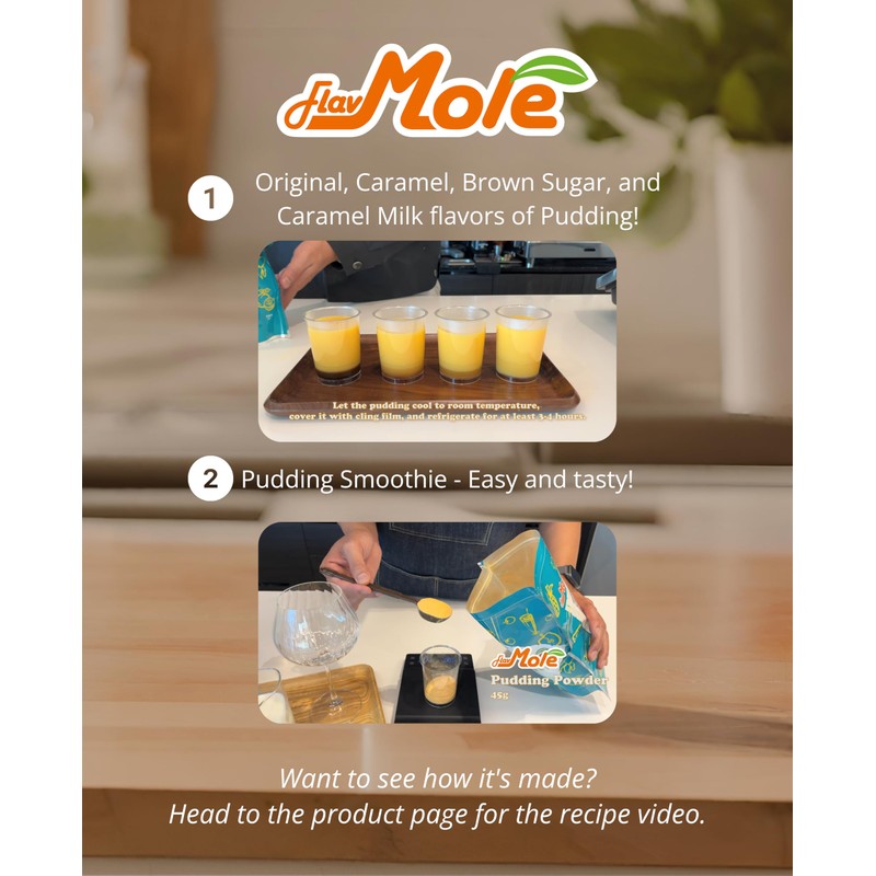 Flavmore Pudding Powder Mix (2.2 lbs), Cook & Chill (1:10