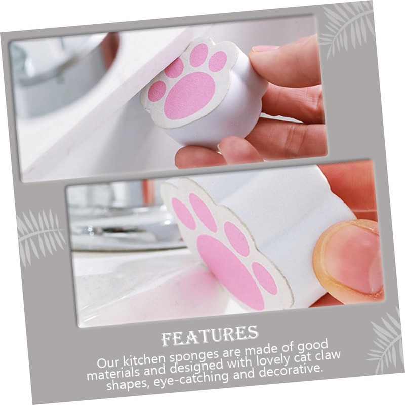 Baluue 2pcs Innovative Cat Claw Shape Cleaning Wipes for Dishes