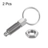 sourcing map 2Pcs Spring Plunger with Pull Ring M10x1.5 Thread