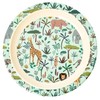 Melamine Children's Plate - Green - Jungle Animals Print