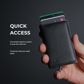 Cartelyn - Slim Leather Credit Card Holder - Wallet RFID Protection and Credit Card Holder for Men or Women Brown Matte 9.6 x 6.5 x 1.3 cm Minimalist, brown, Minimalist