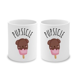 Fabulous Pupsicle Dog Ice Cream Pets Ceramic Pen Pot 11oz