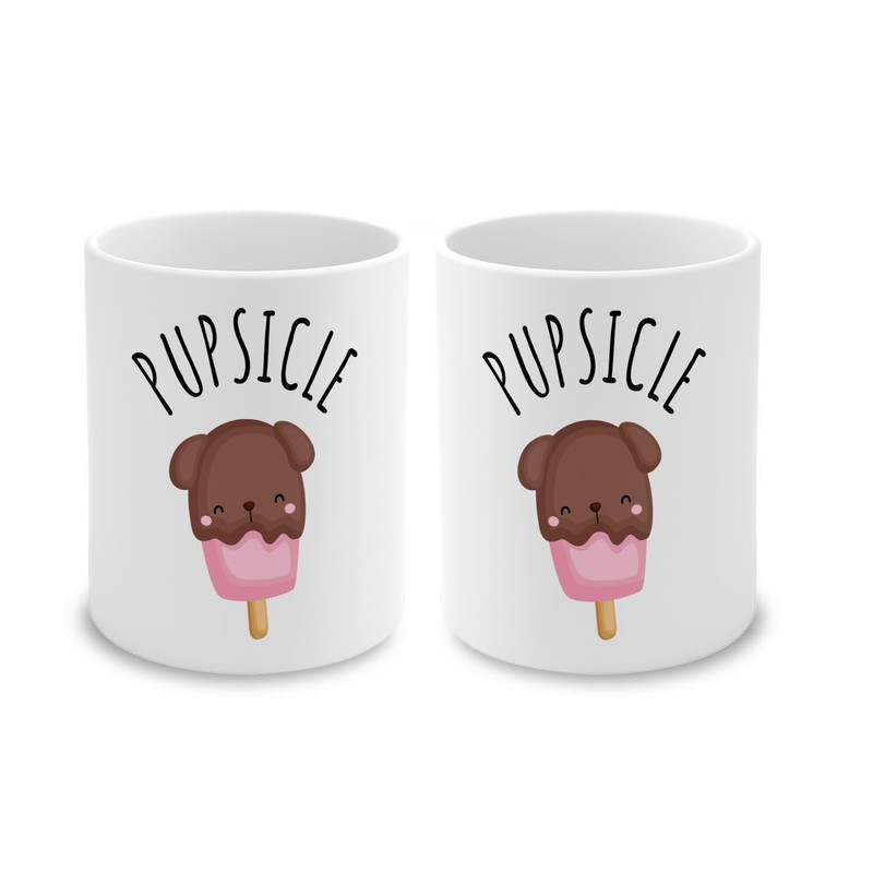 Fabulous Pupsicle Dog Ice Cream Pets Ceramic Pen Pot 11oz