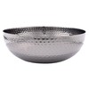 Creative Co-Op Round Hammered Metal Bowl, Oxidized Silver