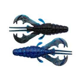 Eurotackle Finesse Metacraw 2.4" Bass Fishing Craw Soft Plastic Lure (Black & Blue, 6/Pack)