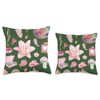 European Summer Greeny Pattern Throw Pillow