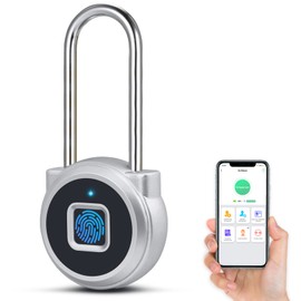 Fingerabdruck Schloss, Eseesmart Schloss Bügel Lang-45mm, Fingerabdruck & Bluetooth Vorhängeschloss, Wasserdicht, USB-Aufladung für Fitnessstudio, Schule, Mitarbeiterschließfach, Gepäck