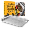 Checkered Chef Quarter Sheet Pan with Wire Rack for Cooking