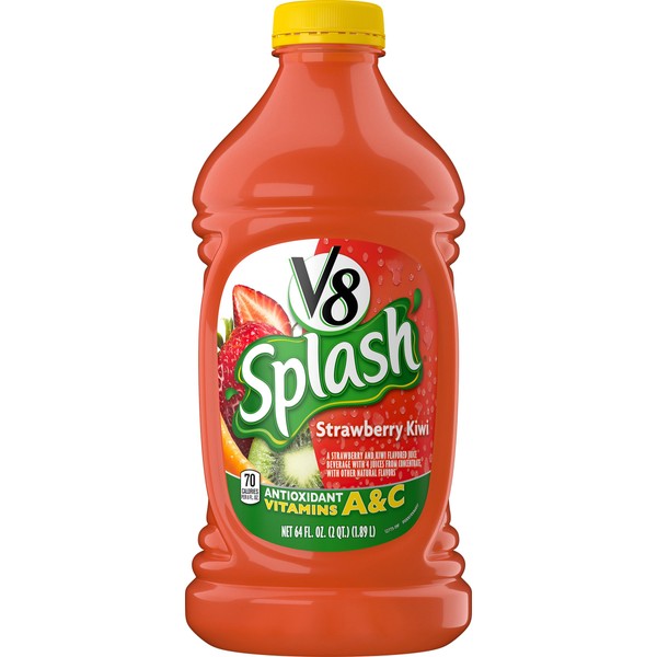 V8 Splash Strawberry Kiwi, 64 oz. Bottle (Pack of 6)