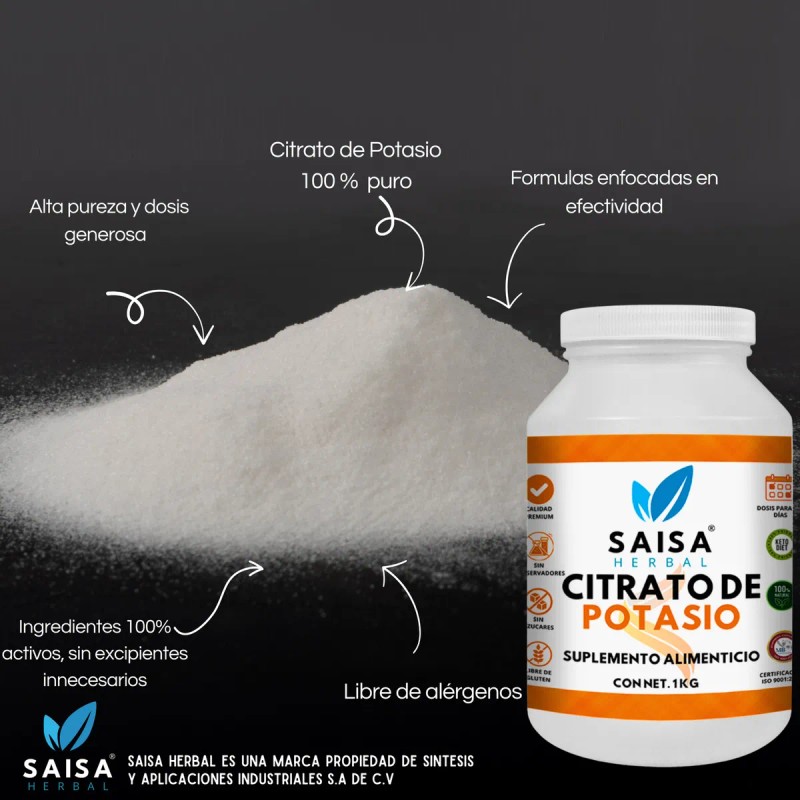 Citrato De Magnesio Y Citrato De Potasio 1 Kg cu
