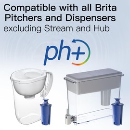 FACHIOO Alkaline Water Filters Replacement for Brita® Pitchers & Dispensers, Classic 35557, OB03 Mavea® 107007, & More, 1 Year Filter Supply, Fits Brita Classic, Mavea Classic