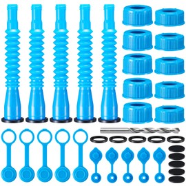 5 Pack Gas Can Spout Replacement,Extendable Gas Can Nozzle for 1/2/5/10 Gallon Gas Cans,Durable, Easy Pour Design