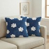 Spring Summer Pet Dog Paws Dark Blue Throw Pillow Covers