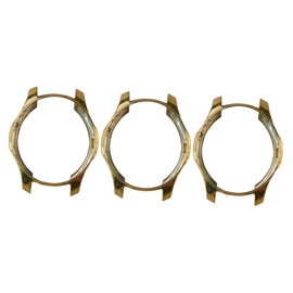 Housoutil 3pcs Gear TPU Shockproof Protective Case Elegant Design Full Access to Buttons Scratch-Resistant Cover for Smartwatch Golden