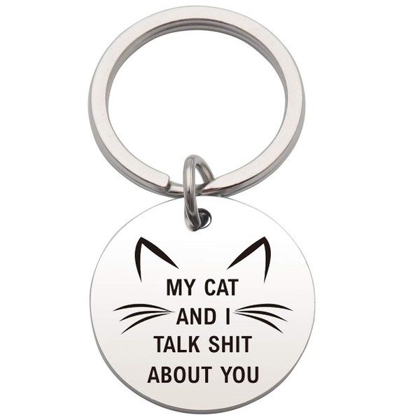 CHENVA Cat Lover Gift I Work Hard So My Cat