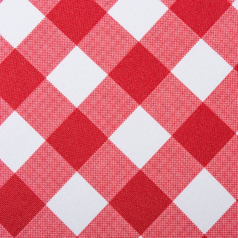 DII 100% poliéster., 60" Round-Zippered, Rojo Check, 1 uds. por