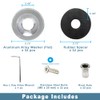 Rolling Gears 32-Pieces M6 Anodized Aluminum Gasket Washer Kit for
