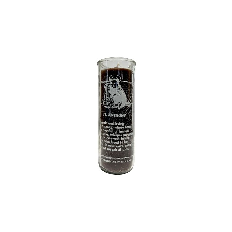 St. Anthony (San Antonio de Padua) *Pullout!* Brown Pillar Candle
