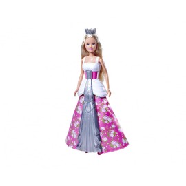 STEFFI LOVE Simba 105733655 Doll Wedding Magic with 2-in-1 Dress - Doll Steffi (29 cm) with Changing Wedding Dress (White/Silver) and Princess Dress (Pink) for Children from 3 Years
