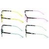 4 Pairs Women Fashion Reading Glasses - Stylish 2 Tone