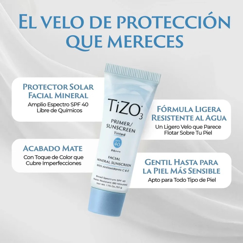 Tizo 3 | Protector Solar Facial Mineral | Con Color