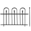 Sunnydaze Strasbourg 6' Set of 2 Steel Decorative Garden Fence