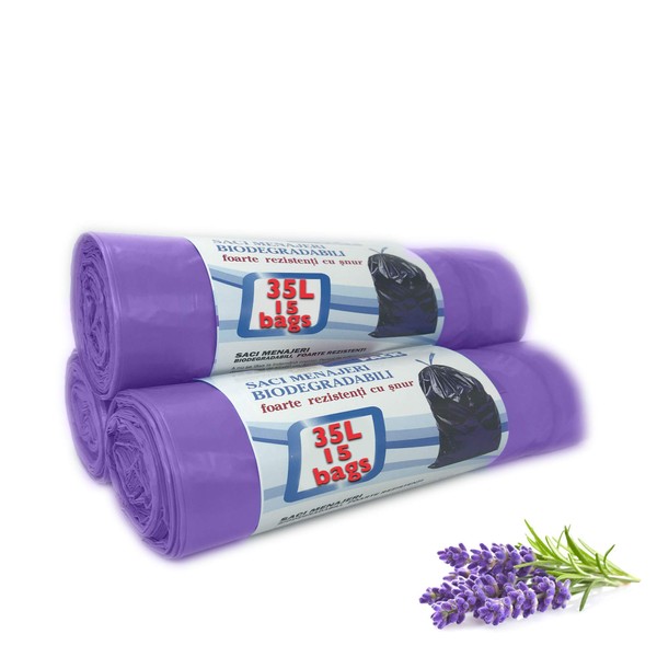 Scented Bin Bags, Very Strong, Set 3 Rolls Counts 45