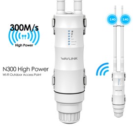 WAVLINK N300 Wireless Waterproof Outdoor Access Point PoE Powered Long Range with AP