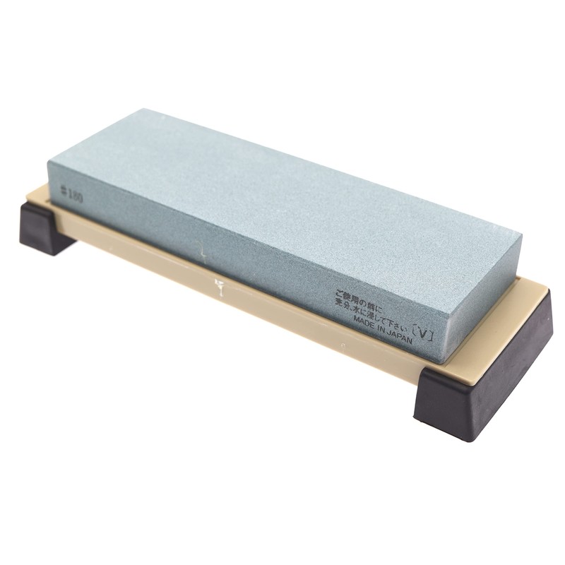 Suehiro General Use 荒砥 Stone Green, PC Stand with Rubber