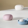 LaaSong Soap Holder Travel Case Portable Round Soap Dish with