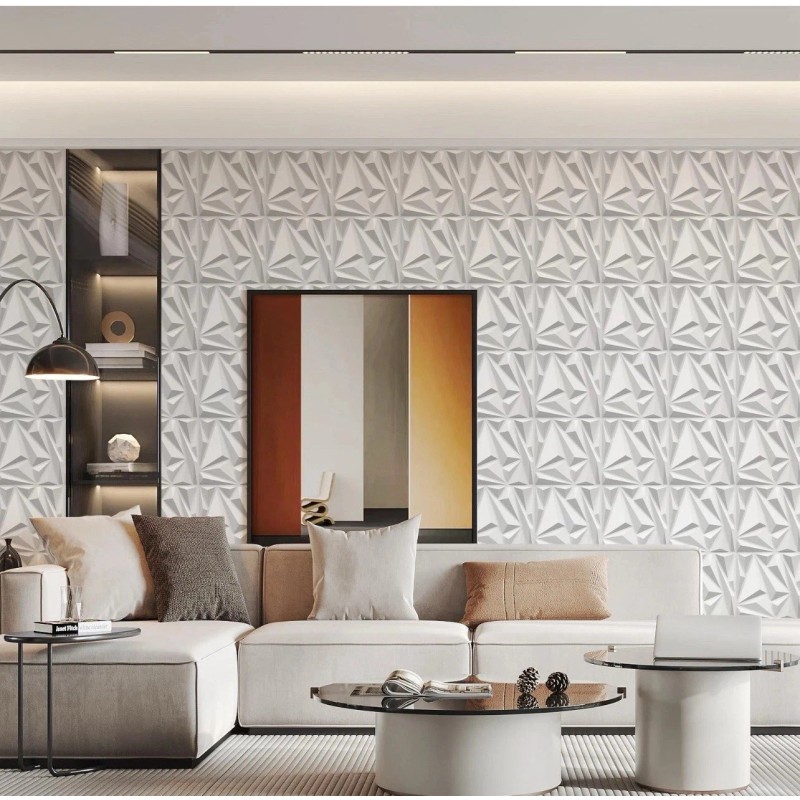 Stickgoo 3D Wall Panels Champaign Gold Diamond Design 12x12 33pc