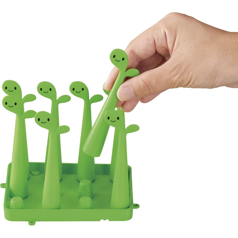 Cogit Veggie Tatechan, Green, Width 4.9 x Depth 3.7 inches