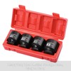 CASOMAN 1/2'' Drive Spindle Axle Nut Impact Socket Set, 6