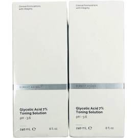 Unbranded Glycolic Acid 7% Toning Solution pH - 36  240ml / 8 fl oz - Sealed - LOT of 2