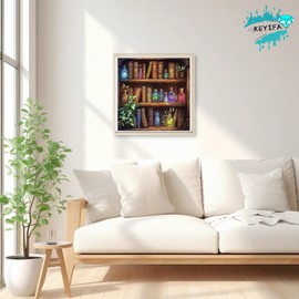 KEYIFA Magic Cabinet Diamond Painting Diamond Art Kits for Adults, 5D Round Full Drill Magic Potion Diamond Painting Kit with Tools, DIY Crystal Gem Art Craft for Home Wall Decor 30x30cm