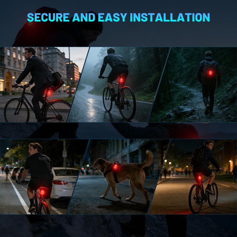 APECYC Bike Tail Light, Rechargeable Bicycle Rear Light for Night