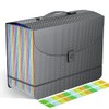 Vanulee 25 Pockets File Organiser Box File Folder Document Organiser