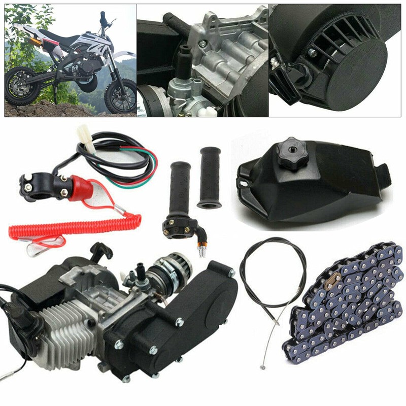 49cc 2 Stroke Mini Engine Motor Kit, Air-Cooled Racing Engine