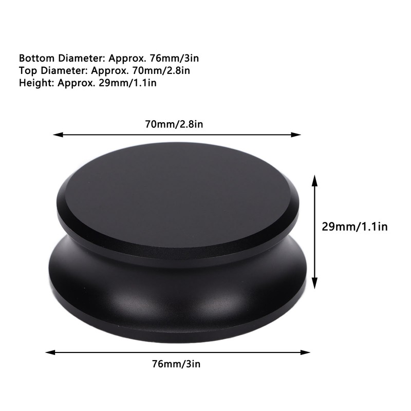 Record Turntables Weight Stabilizer Aluminum Turntable Vinyl Black Clamp for
