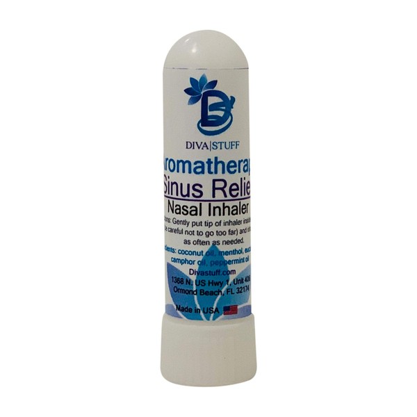 Sinus Relief Nasal Inhaler, Natural Remedy for Stuffiness and Congestion, By Diva Stuff