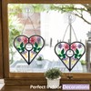 KY&BOSAM Heart Suncatchers Stained Glass Panels I Love You Hangings