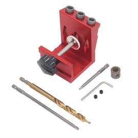 Pocket Hole Jig Set Aluminum Alloy Pocket Dowel Hole Jig System for Woodworking DIY Projects