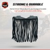 Daniel Smart Motorcycle Leather Floorboard with Fringe Durable Universal Biker