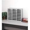Fellowes 25041 Literature Organizer - 24 Compartment, Letter, Dove Gray