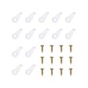 50 Pack Cabinet Door Glass Retainer Clips Kit, Plastic Glass